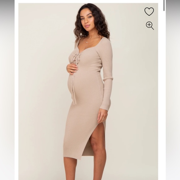 *NWT* Pinkblush knit midi dress (maternity or post-bump friendly) - Picture 3 of 9
